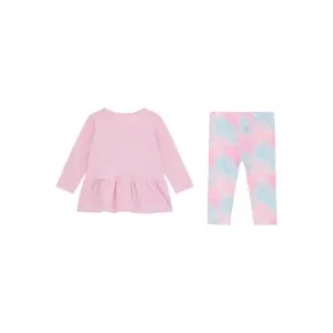 Baby girl long sleeve t-shirt and legging set Guess image-0
