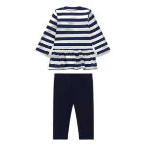Ensemble t-shirt manches longues et pantalon en jean bébé fille Guess image-0