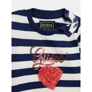 Ensemble t-shirt manches longues et pantalon en jean bébé fille Guess image-1