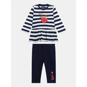 Ensemble t-shirt manches longues et pantalon en jean bébé fille Guess image-2