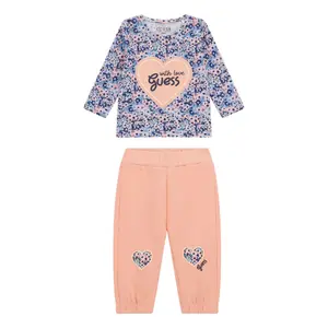 Long-sleeved top and trousers set for baby girl Guess Active image-4