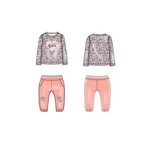 Long-sleeved top and trousers set for baby girl Guess Active image-6