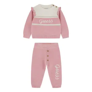 Baby girl knitted jumper and trousers set Guess image-0