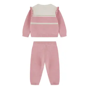 Baby girl knitted jumper and trousers set Guess image-1