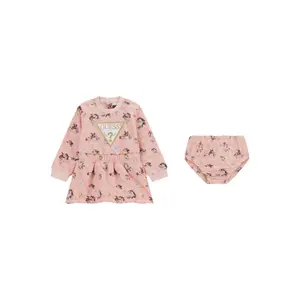Baby girl long sleeve dress and shorts set Guess Active image-0