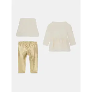 Baby Girl Long Sleeve T-Shirt and Gilet Set Guess image-1