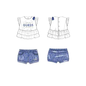 Baby girl t-shirt and shorts set Guess image-2