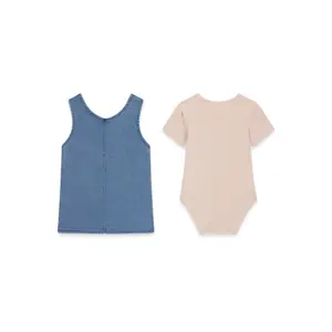 Denim dress and bodysuit set for baby girl Guess STR image-2