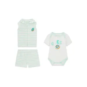 Baby girl jersey t-shirt and skirt set Guess image-0