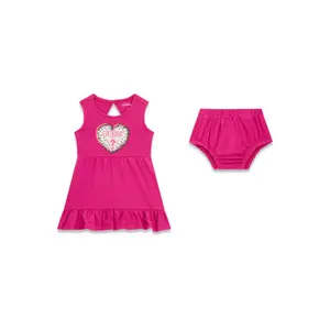 Flared dress with baby girl bloomers Guess image-0