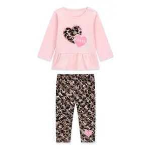 Langarm-T-Shirt Leggings Set für Mädchen Baby Guess image-0