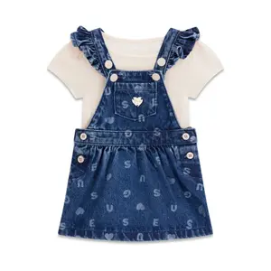 Baby Girl Bodysuit & Dungarees Set Guess image-0