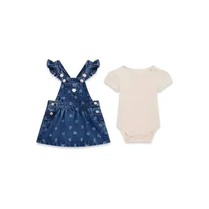 Baby Girl Bodysuit & Dungarees Set Guess image-1