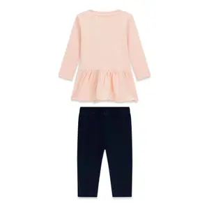 Long Sleeve T-Shirt and Jeans Outfit for Baby Girl Guess image-1