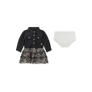 Completo abito a maniche lunghe e culotte per bambina Guess image-0