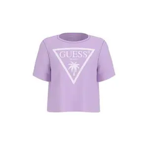 Dames crop top T-shirt met ronde hals Guess image-0