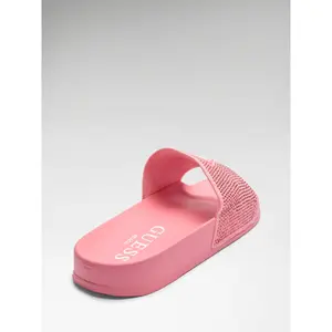Γυναικείες σαγιονάρες με γκλίτερ Guess image-5