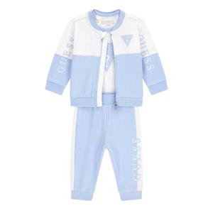 Baby boy zip-up sweatshirt and jogging trousers set Guess image-0