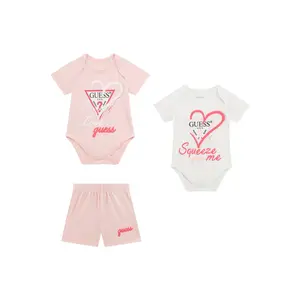 Baby boy jacket, bodysuit and shorts set Guess image-0