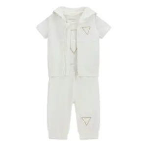 Baby boys' hooded jacket, bodysuit and trousers set Guess image-0