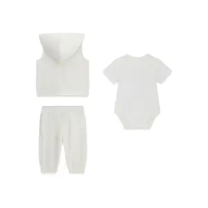 Baby boys' hooded jacket, bodysuit and trousers set Guess image-2