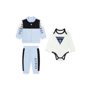 Sæt langærmet bluse og langærmet body til drengebaby Guess image-1