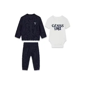 Sæt med lange ærmer og body til drengebaby Guess image-1