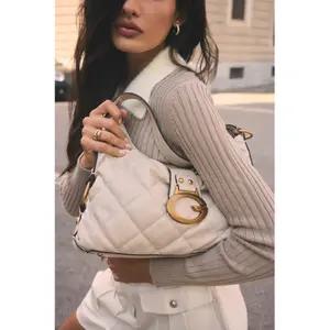 Quilted shoulder bag for women Guess Camden image-5