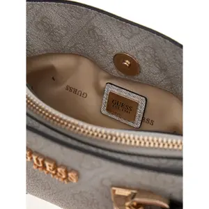 Sacolinha transversal com logotipo para mulher Guess Leona image-2