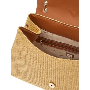 Large Women's flap handbag Guess Maggie Straw image-2