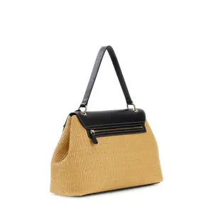 Large Women's flap handbag Guess Maggie Straw image-1