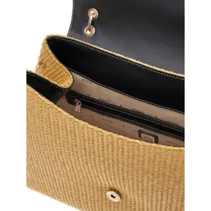 Large Women's flap handbag Guess Maggie Straw image-2
