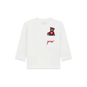 Long-sleeve T-shirt with embroidered logo for baby boy Guess image-5