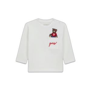 Langarm T-shirt met geborduurd logo voor baby jongen Guess image-0