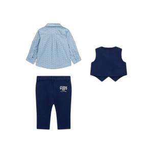 Conjunto de camisa, calças e colete para bebê menino Guess