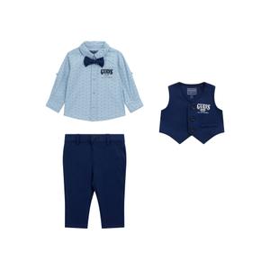 Conjunto de camisa, calças e colete para bebê menino Guess image-4