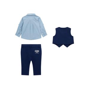 Conjunto de camisa, calças e colete para bebê menino Guess image-6