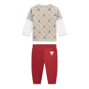 Baby boy long sleeve t-shirt and trousers set Guess Active image-1