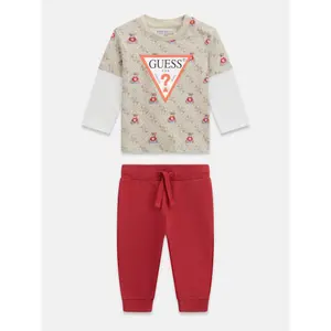 Baby boy long sleeve t-shirt and trousers set Guess Active image-4