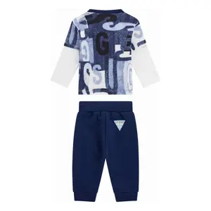 Baby boy long sleeve t-shirt and trousers set Guess Active image-1