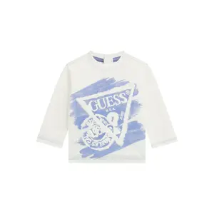 Long sleeve logo T-shirt for baby boy Guess image-0