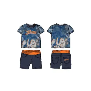 Baby boy jersey t-shirt and shorts set Guess image-0