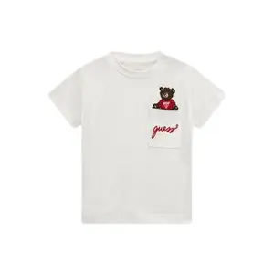 Embroidered pocket T-shirt for baby boy Guess image-0