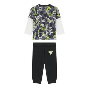 Conjunto de t-shirt de mangas longas e calções para bebé rapaz Guess Active image-1