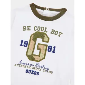 Baby boy long sleeve t-shirt and cargo joggers set Guess image-0