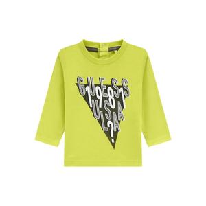 Langarm T-shirt met logo voor babyjongen Guess image-0