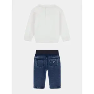 Baby Boy Knitted Denim Top + Jacket Set Guess image-1