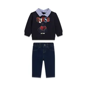 Active Top Set with Oxford Trousers Baby Boy Guess image-0