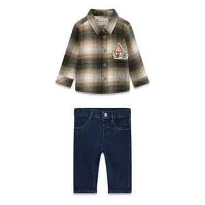 Conjunto de camisa de mangas largas con pantalón bebé niño Guess image-0