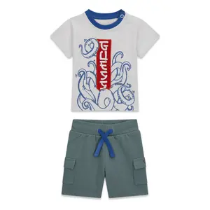 Baby boy t-shirt and cargo shorts set Guess image-0